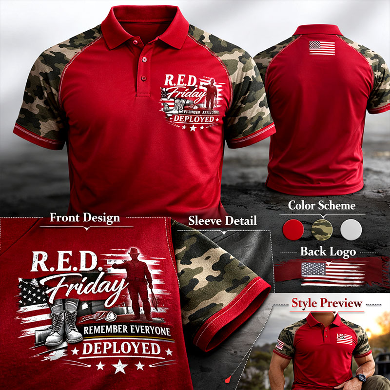 Men's R.E.D. Friday Art Print Polo Shirt